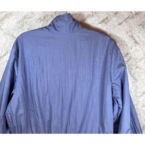 Blair Jacket Windbreaker Women's 2XL Zip Up Blue 80's Floral Embroidery Pockets - Picture 8 of 14